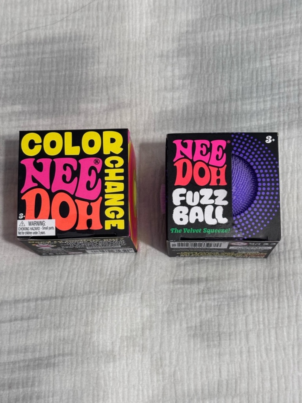 Nee Doh Color Change & Fuzz Ball Bundle 💜💛